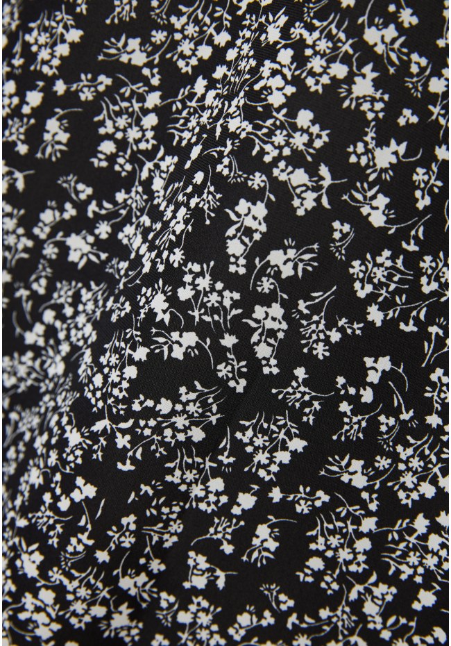 All over printed midi dress with laces details