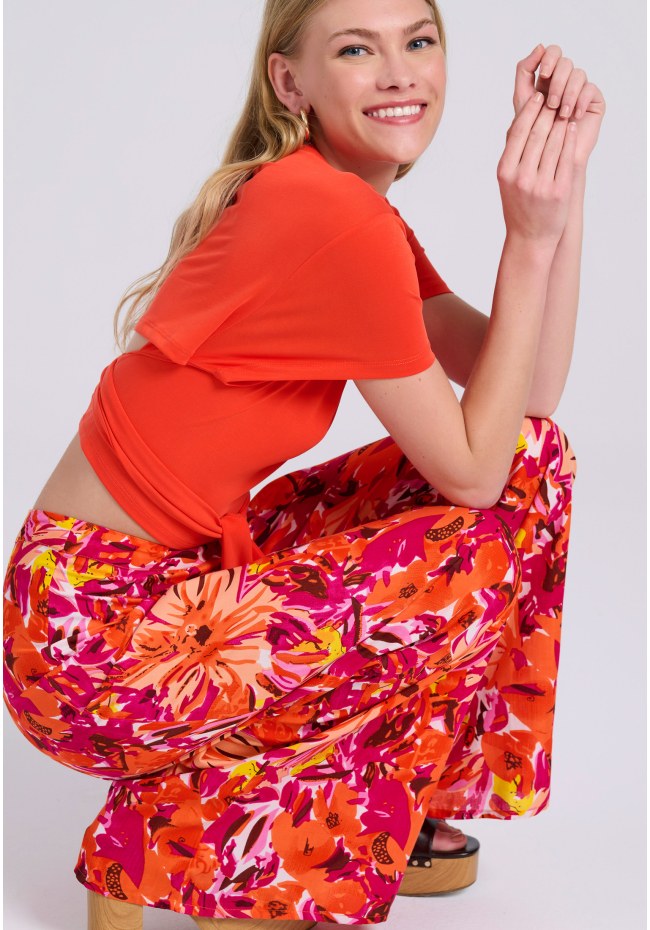 Παντελόνα με exotic τύπωμα από βισκόζη