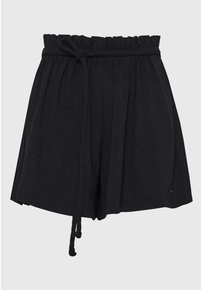 Loose fit σορτς με κορδόνι και βολάν στη μέση