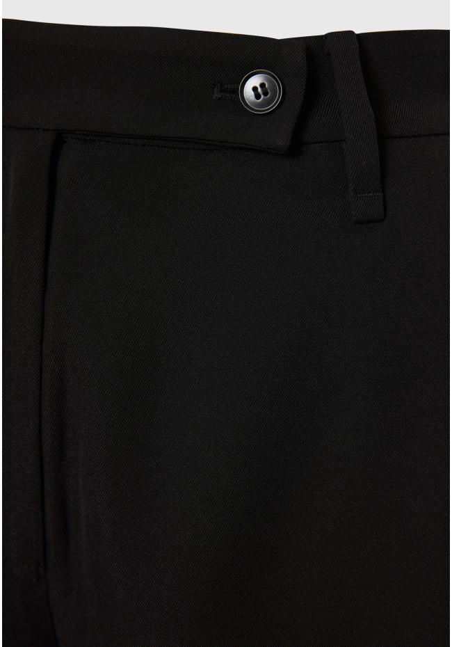 Loose fit cropped παντελόνι με μονή πιέτα