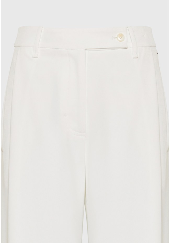 Loose fit cropped παντελόνι με μονή πιέτα