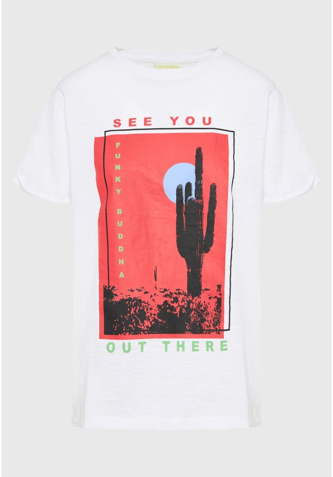Γυναικείο t-shirt με desert artwork τύπωμα