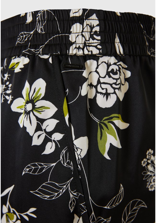 Εμπριμέ cropped casual παντελόνι