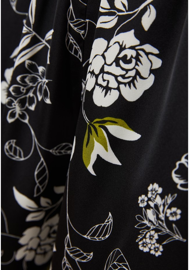 Εμπριμέ cropped casual παντελόνι