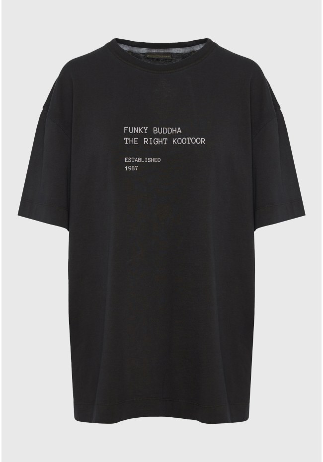 Loose fit t-shirt με text artwork τύπωμα στην πλάτη