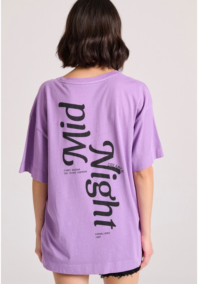 Loose fit t-shirt με text artwork τύπωμα στην πλάτη