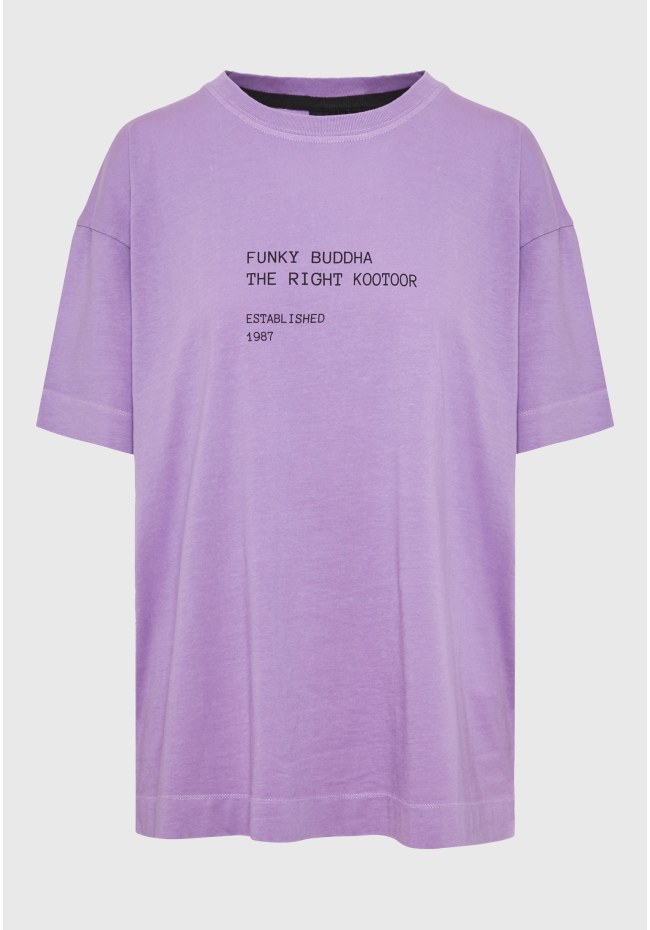 Loose fit t-shirt με text artwork τύπωμα στην πλάτη