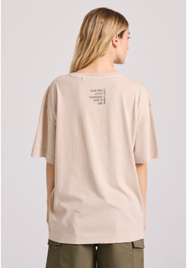 Loose fit t-shirt with bohemian print
