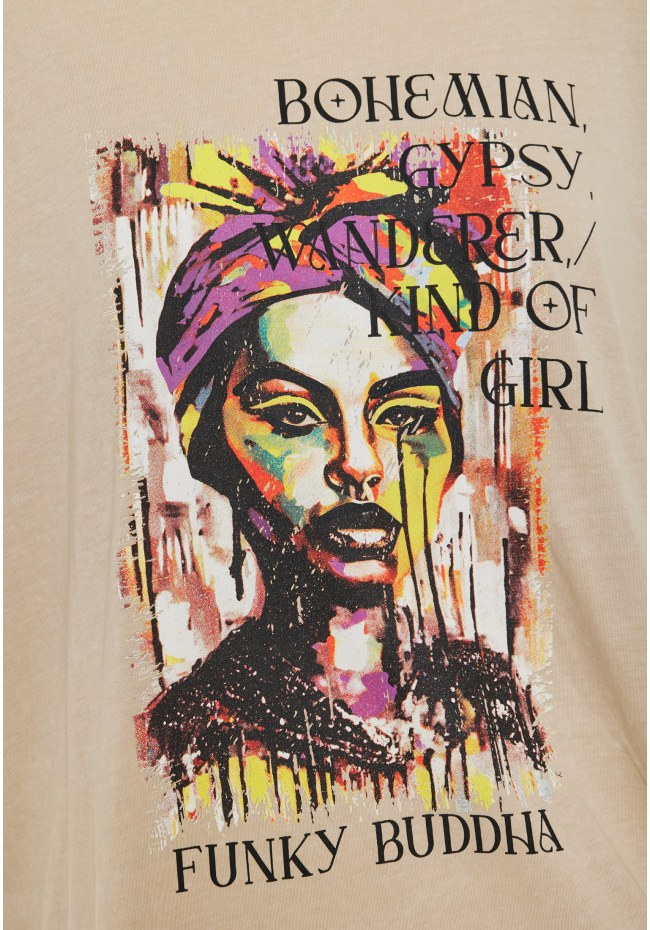 Loose fit t-shirt with bohemian print