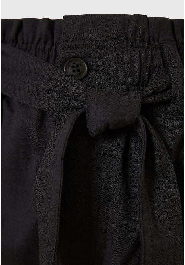 Lyocell blend cropped παντελόνι με ζώνη