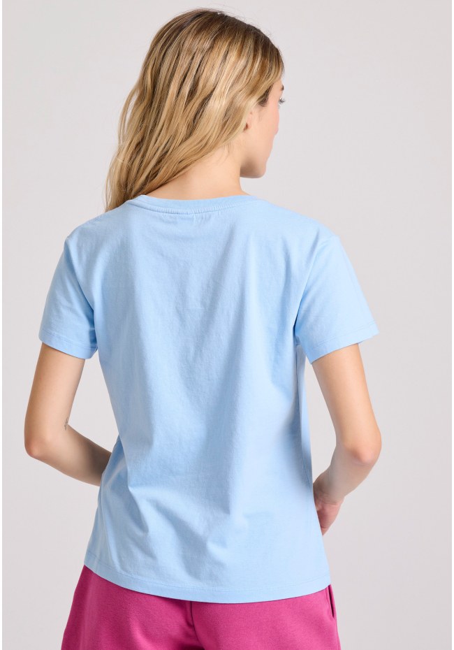 Organic cotton t-shirt with embossed print