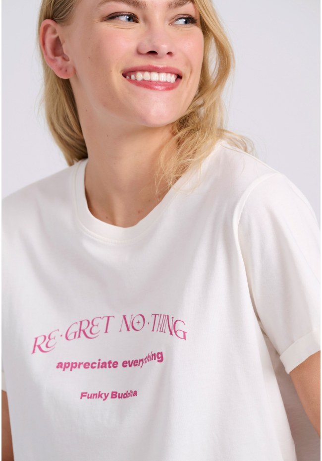 Organic cotton t-shirt with print on the back