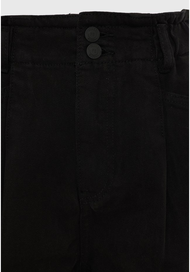 Garment dyed wide leg τζιν παντελόνι