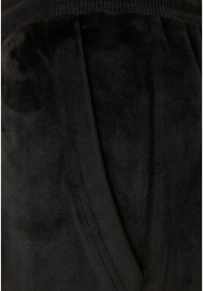 Flare fit παντελόνι φόρμας σε βελουτέ ύφασμα