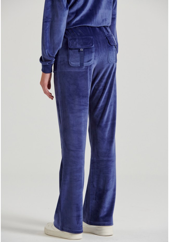 Women's flare fit joggers in velour fabric