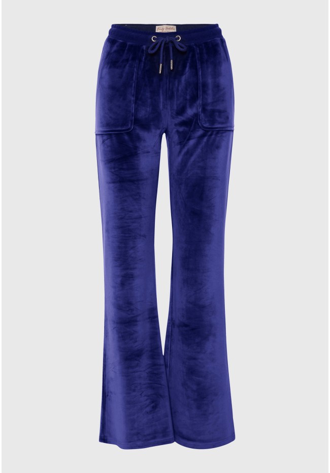 Women's flare fit joggers in velour fabric