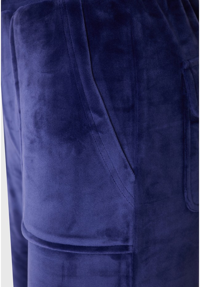 Women's flare fit joggers in velour fabric