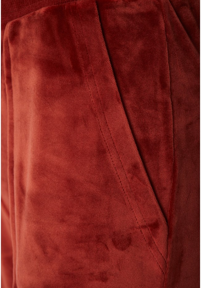 Women's flare fit joggers in velour fabric