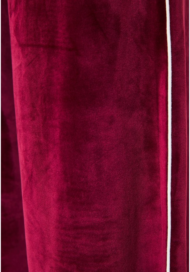 Wide leg fit βελουτέ παντελόνι φόρμας