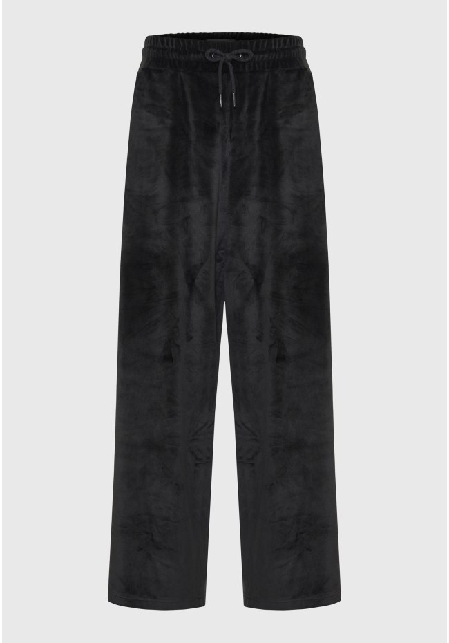 Wide leg fit velour joggers