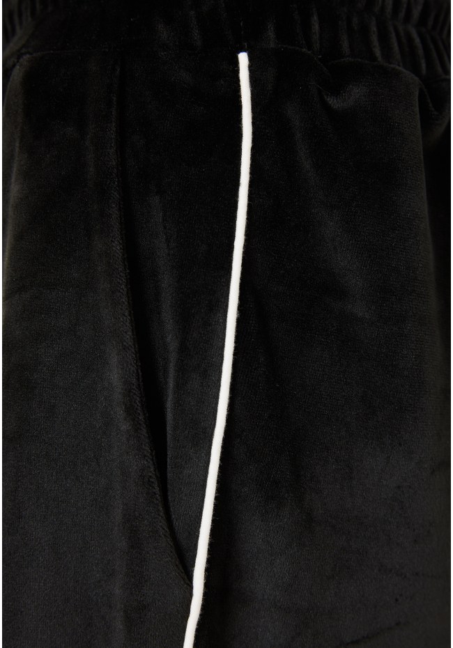 Wide leg fit velour joggers