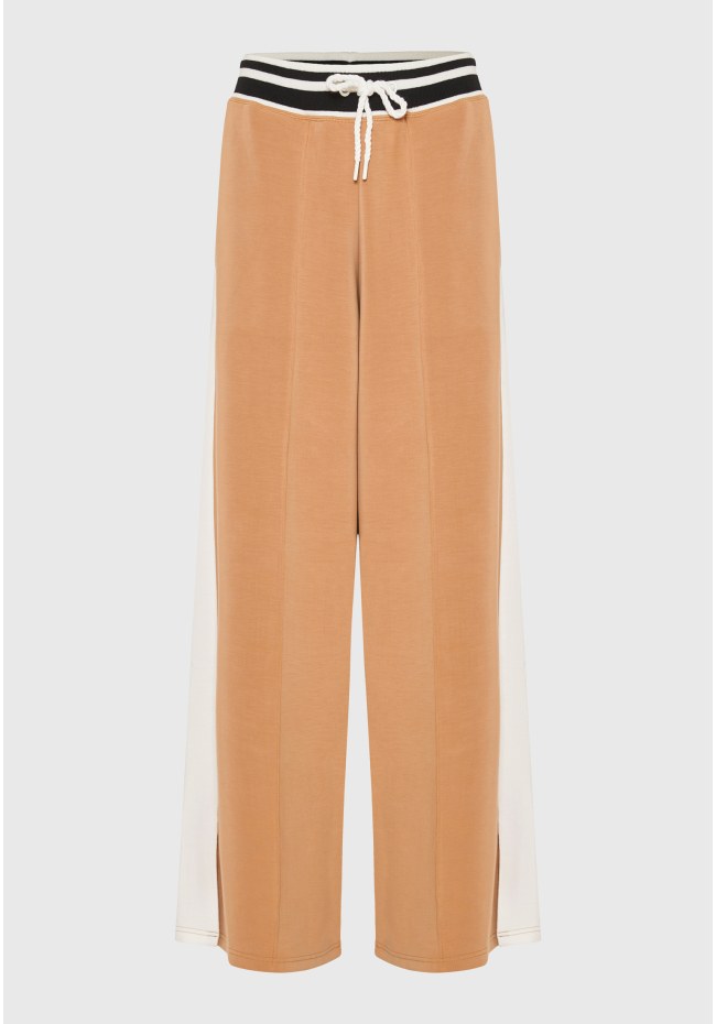 Wide leg fit παντελόνι φόρμας με ρίγα στο πλάι