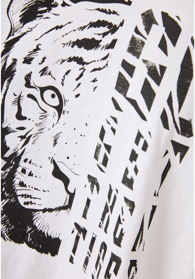 Loose fit t-shirt με τύπωμα στο στήθος