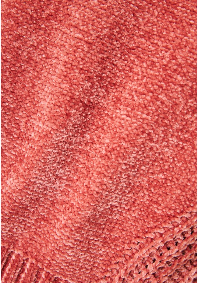 Σενίλ πουλόβερ με στρογγυλή λαιμόκοψη