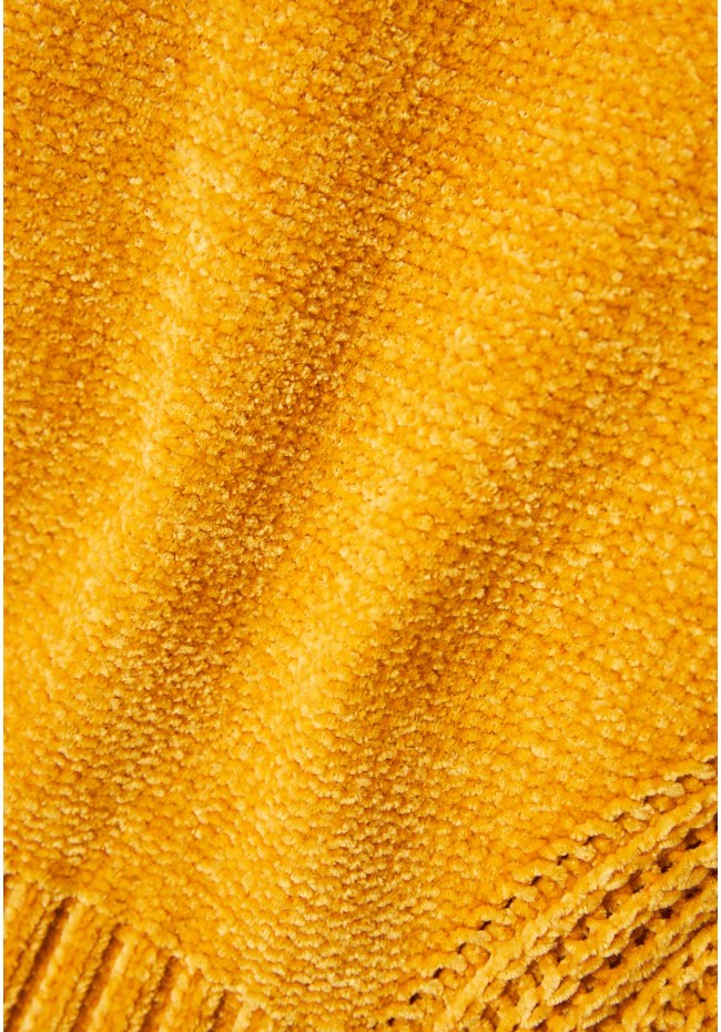 Σενίλ πουλόβερ με στρογγυλή λαιμόκοψη