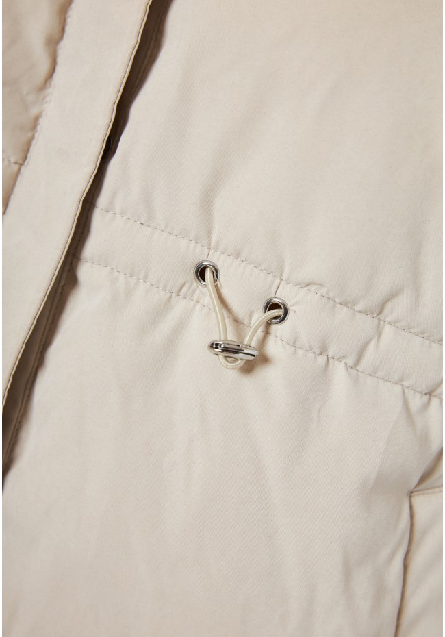 Loose fit αμάνικο puffer μακρύ μπουφάν