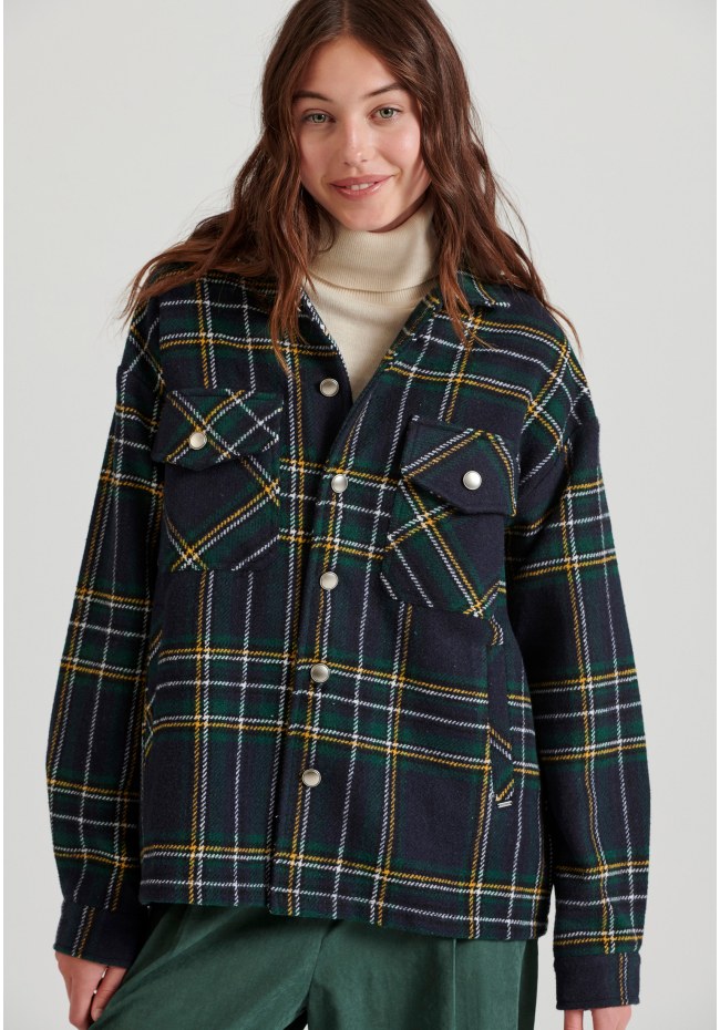 Flannel καρό πουκάμισο με τσέπες στο στήθος