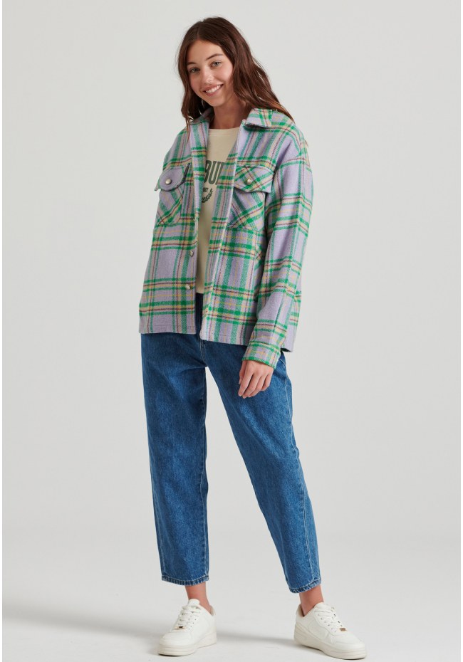 Flannel καρό πουκάμισο με τσέπες στο στήθος