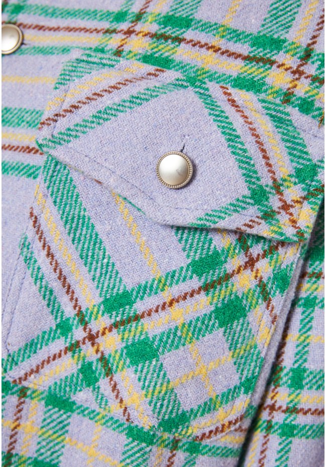 Flannel καρό πουκάμισο με τσέπες στο στήθος