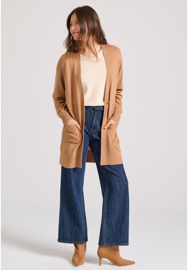 Cashmere blend knitted cardigan