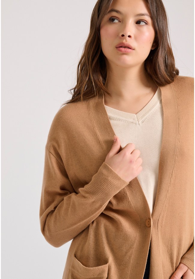 Cashmere blend knitted cardigan
