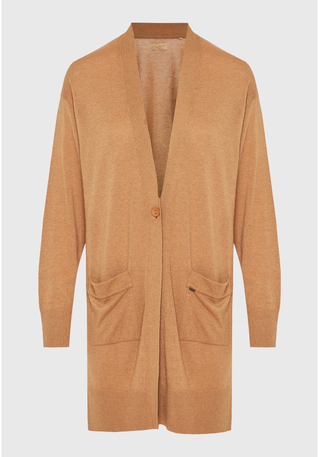 Cashmere blend knitted cardigan