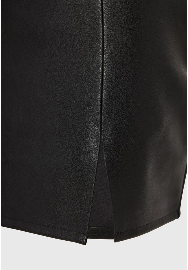 Mini φούστα από οικολογικό δέρμα (PU)