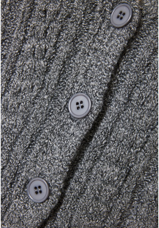 Relaxed fit cropped πλεκτή ζακέτα με σχέδιο στην πλέξη