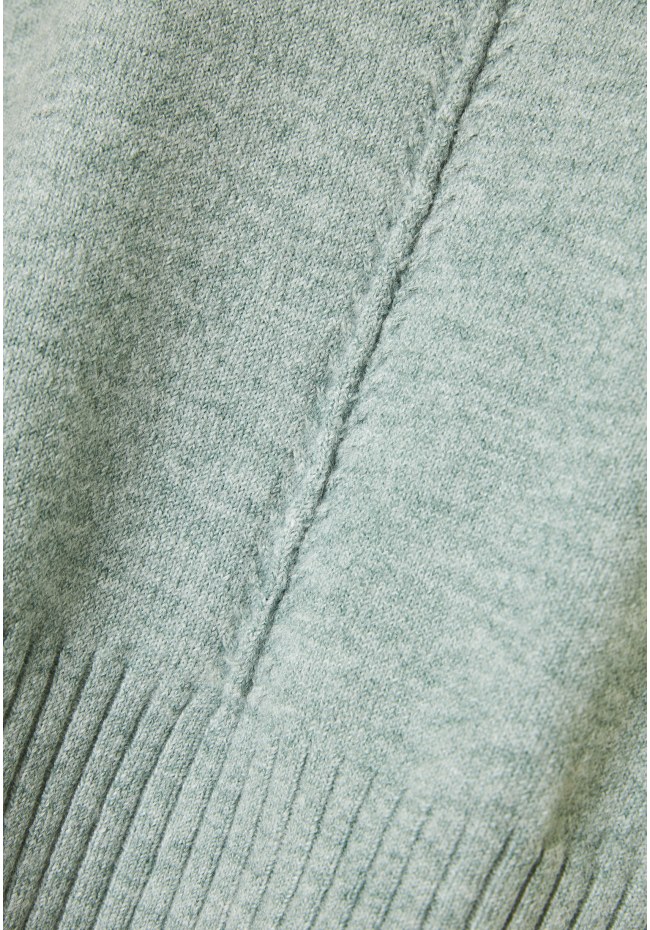 Relaxed fit πλεκτή μπλούζα με στρογγυλή λαιμόκοψη