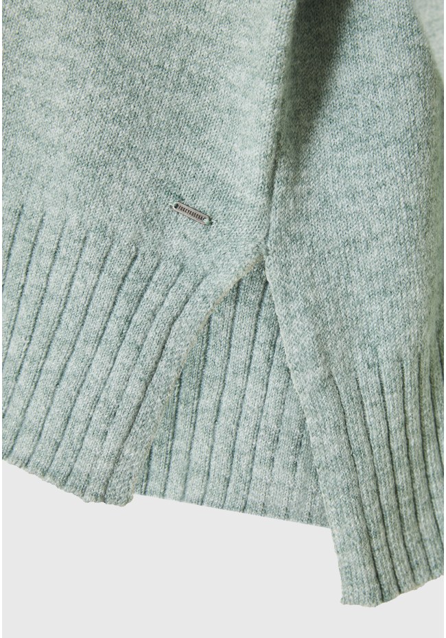 Relaxed fit πλεκτή μπλούζα με στρογγυλή λαιμόκοψη