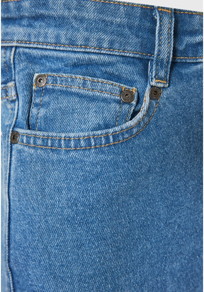 Maxi denim φούστα με ασύμμετρο τελείωμα
