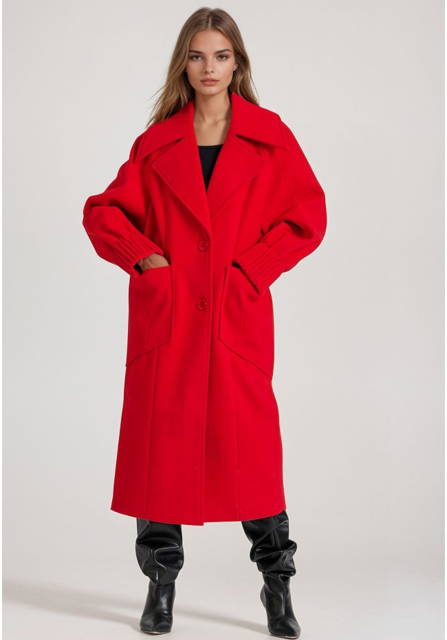 Women's coat in velvet fabric