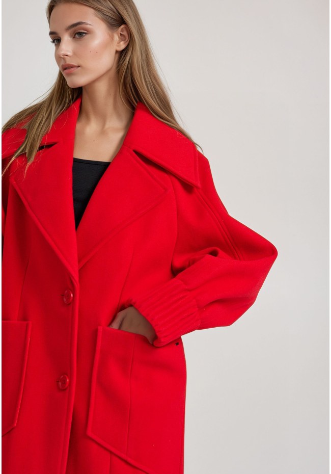 Women's coat in velvet fabric