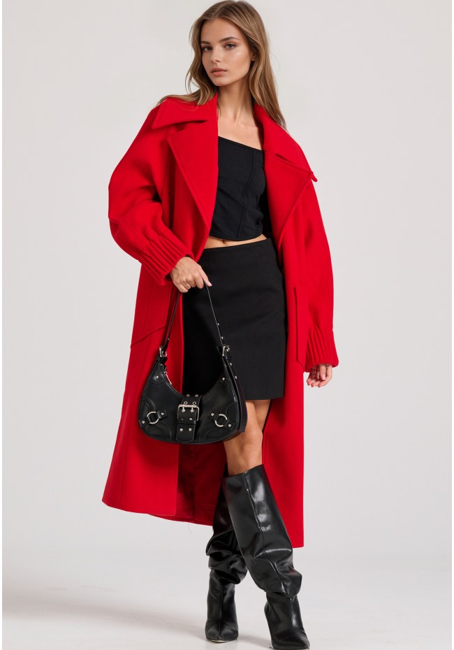 Women's coat in velvet fabric