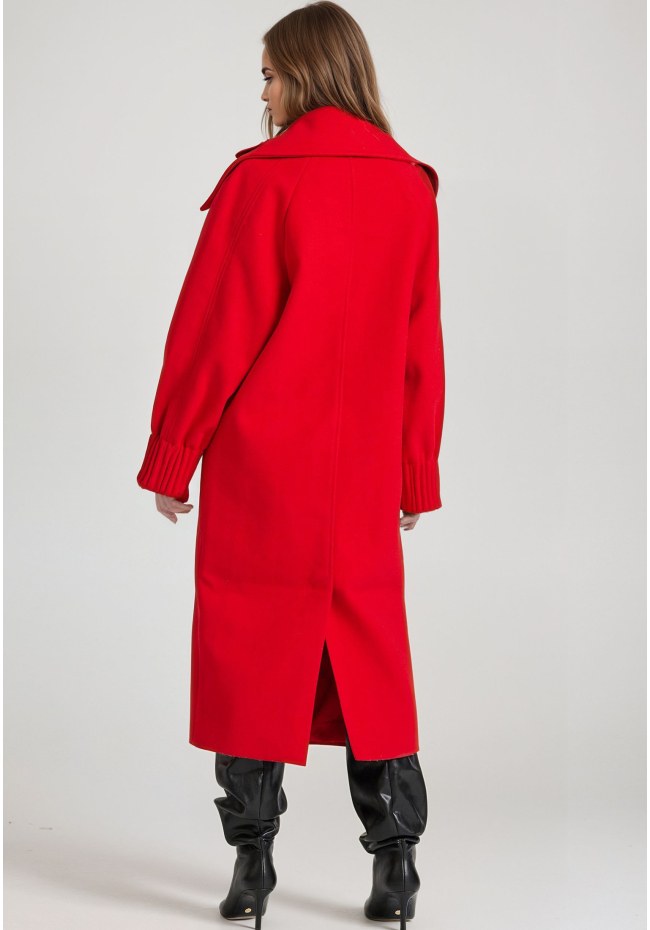 Women's coat in velvet fabric