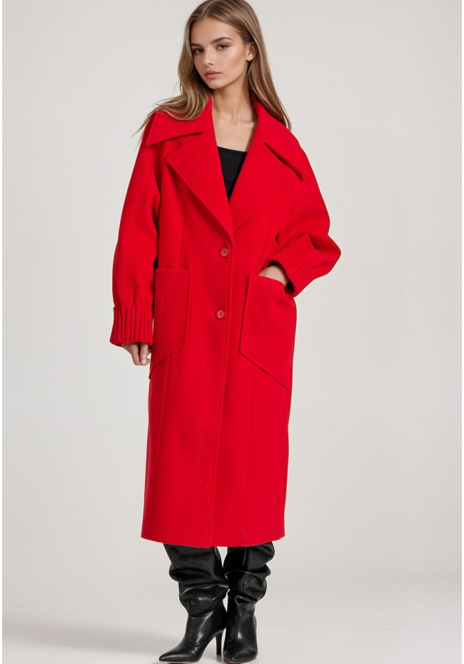 Women's coat in velvet fabric