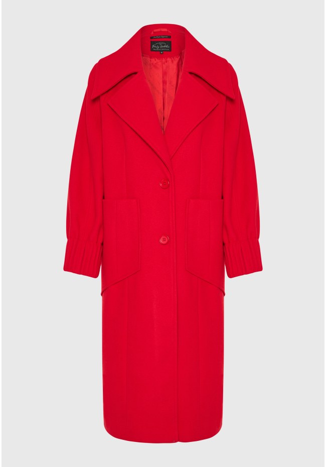 Women's coat in velvet fabric