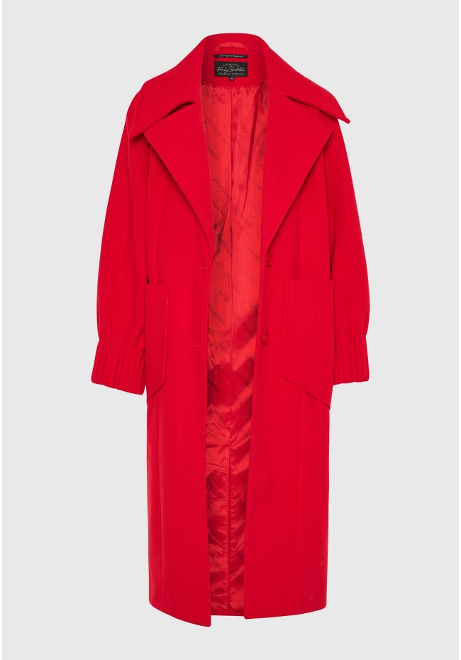 Women's coat in velvet fabric