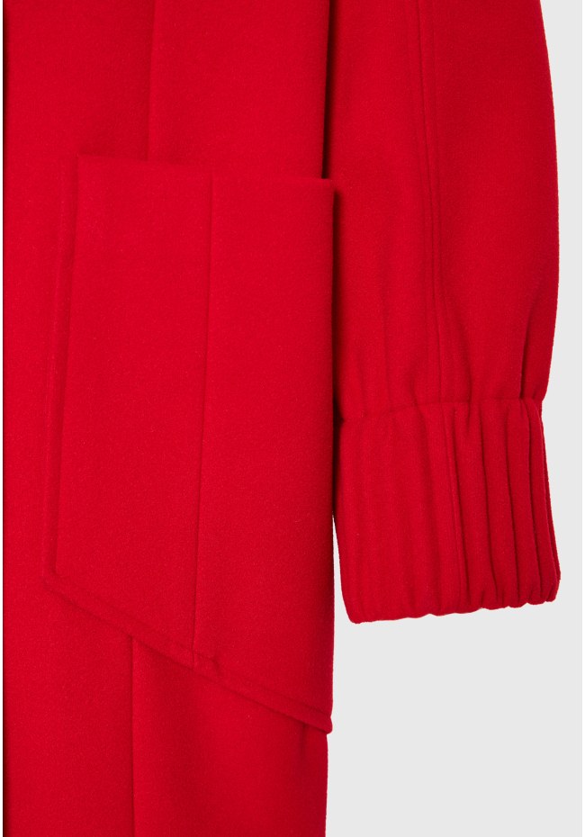 Women's coat in velvet fabric