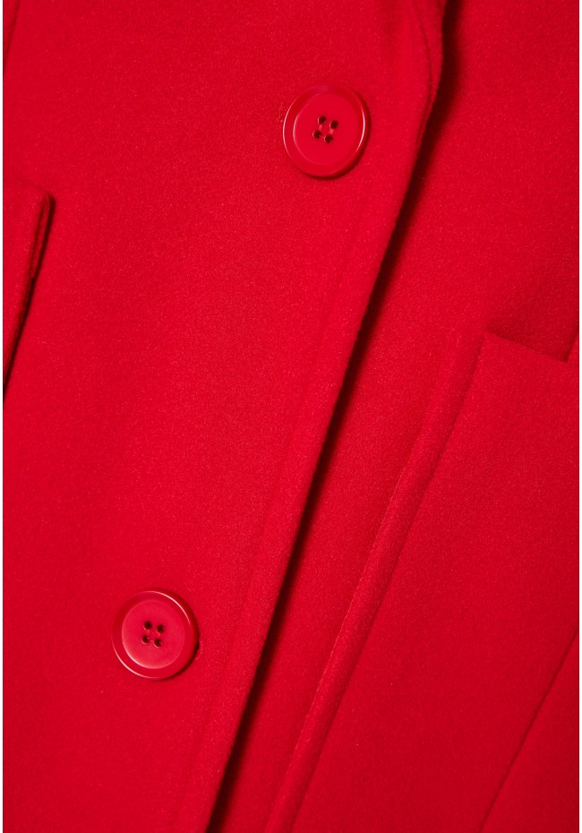 Women's coat in velvet fabric